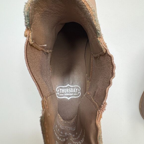 THURSDAY BOOT COMPANY Duchess Tan Suede Luxury Chelsea Boot Womens Size 6 - Picture 9 of 10